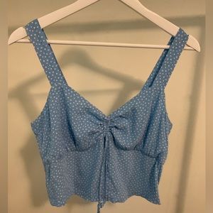 Kendall & Kylie blue floral crop top | L